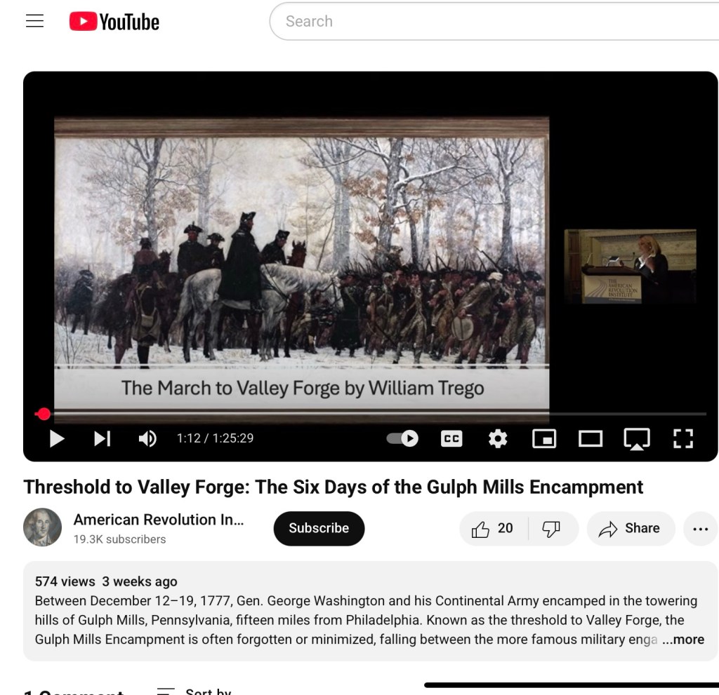 Video of my American Revolution Institute Book Talk &  Podcast of my PA Cable Network Interview now&nbsp;available!